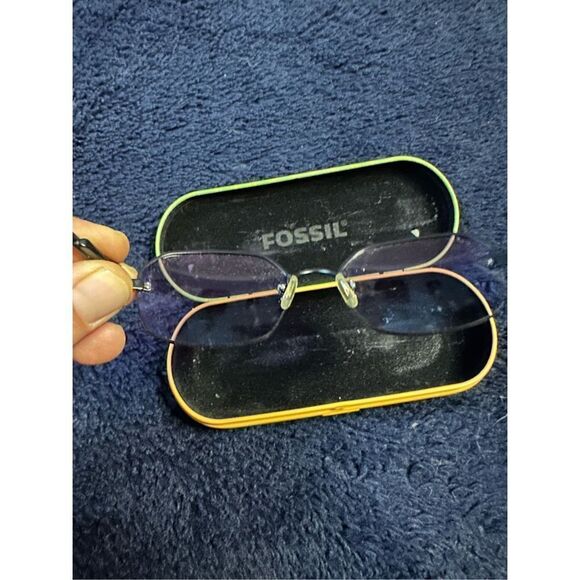 Fossil Sunglasses Ms3091 Transient With Case Blue/Purple - Picture 6 of 6